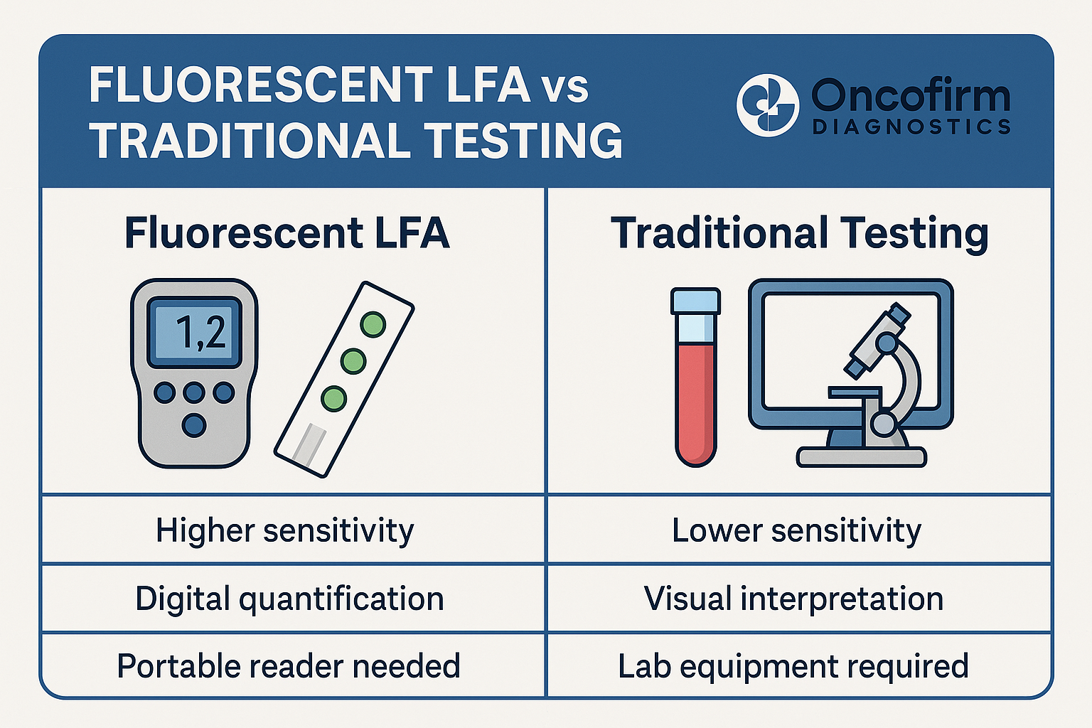 Fluorescent LFA vs Traditional Testing