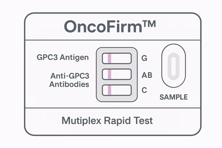 OncoFirm™ multiplex rapid test cassette could detect both GPC3 antigen and anti-GPC3 antibodies simultaneously
